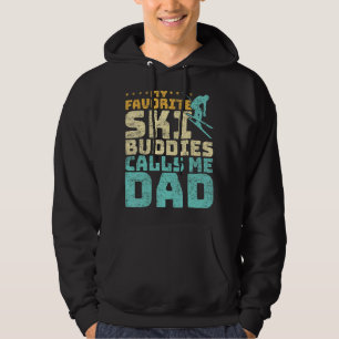 Mens My Favourite Ski Buddies Calls Me Dad Skiing Hoodie