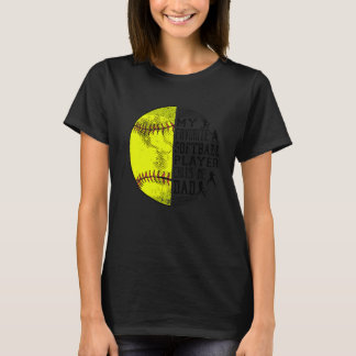 Mens My Favourite Softball Player Calls Me Dad Sof T-Shirt