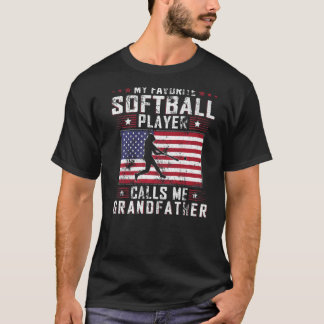 Mens My Favourite Softball Player Calls Me Grandfa T-Shirt