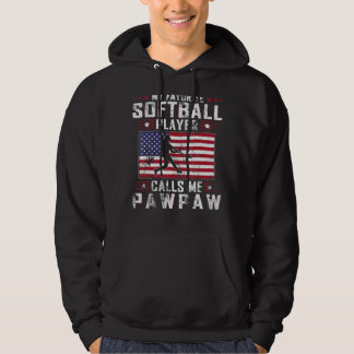Mens My Favourite Softball Player Calls Me Pawpaw  Hoodie