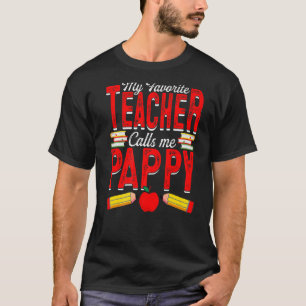 Mens My Favourite Teacher Calls Me Pappy Teaching T-Shirt