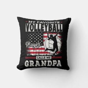 Mens My Favourite Volleyball Player Calls Me Grand Cushion