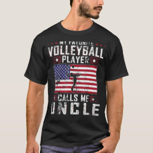 Mens My Favourite Volleyball Player Calls Me Uncle T-Shirt