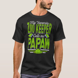 Mens My Favourite Zoo Keeper Calls Me Papaw Animal T-Shirt