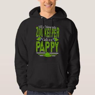 Mens My Favourite Zoo Keeper Calls Me Pappy Animal Hoodie