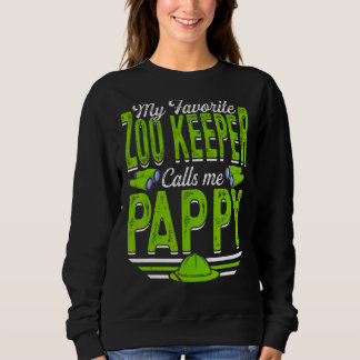 Mens My Favourite Zoo Keeper Calls Me Pappy Animal Sweatshirt