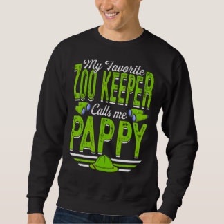Mens My Favourite Zoo Keeper Calls Me Pappy Animal Sweatshirt