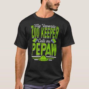 Mens My Favourite Zoo Keeper Calls Me Pepaw Animal T-Shirt