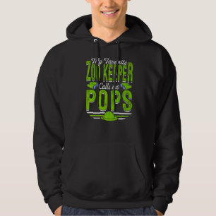 Mens My Favourite Zoo Keeper Calls Me Pops Animals Hoodie