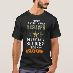 Mens My Granddaughter Is A Soldier Proud National  T-Shirt