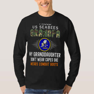 Mens My Granddaughter Wears Combat Boots Proud Sea T-Shirt