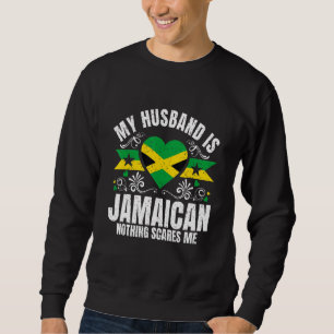 Mens My Husband Is Jamaican Pride Flag Heritage Ro Sweatshirt
