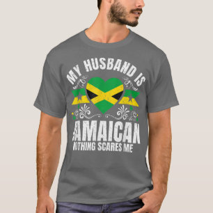 Mens My Husband Is Jamaican Pride Flag Heritage Ro T-Shirt