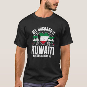 Mens My Husband Is Kuwaiti Pride Flag Heritage Roo T-Shirt