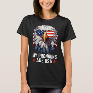 Mens My Pronouns Are Usa Funny Eagle 4th Of July A T-Shirt