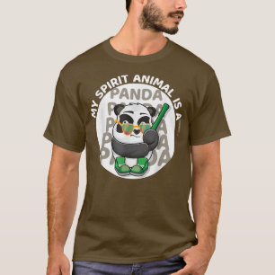 Mens My Spirit Animal Is A Panda Funny Panda Lover T-Shirt