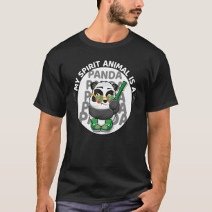 Mens My spirit animal is a panda panda T-Shirt