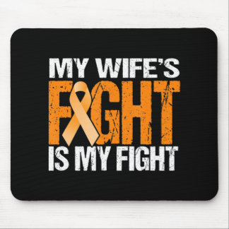 Mens My Wife's Fight is My Fight Leukaemia Awarene Mouse Pad