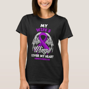 Mens My Wife's Wings Cover My Heart End Overdose T-Shirt