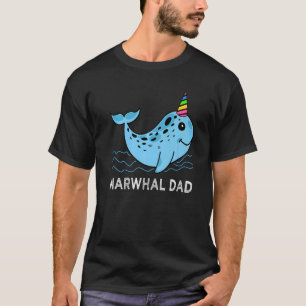 Mens  Narwhal Sea Animal  Narwhal Dad Father's Day T-Shirt