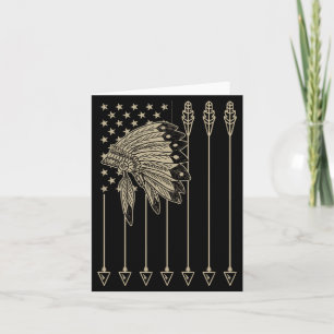 Mens Native Aamerican Flag For Native Aamericans Card
