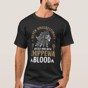 Mens Native American An Old Man With Native Blood T-Shirt