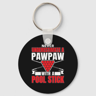 Mens Never Underestimate A Pawpaw With A Pool Stic Key Ring