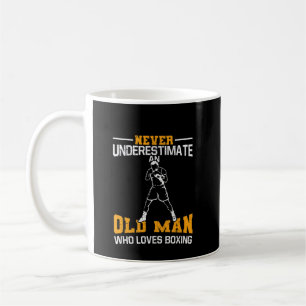Mens Never Underestimate An Old Man Who Loves Boxi Coffee Mug