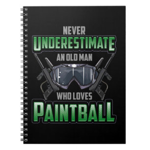 Mens Never Underestimate An Old Man Who Loves Pain Notebook