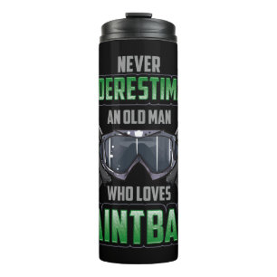 Mens Never Underestimate An Old Man Who Loves Pain Thermal Tumbler