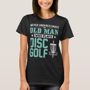 Mens Never Underestimate An Old Man Who Plays Voll T-Shirt
