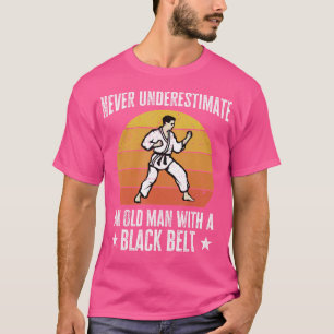 Mens Never Underestimate An Old Man With A Black B T-Shirt