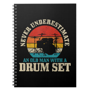 Mens Never Underestimate An Old Man With A Fat Bik Notebook