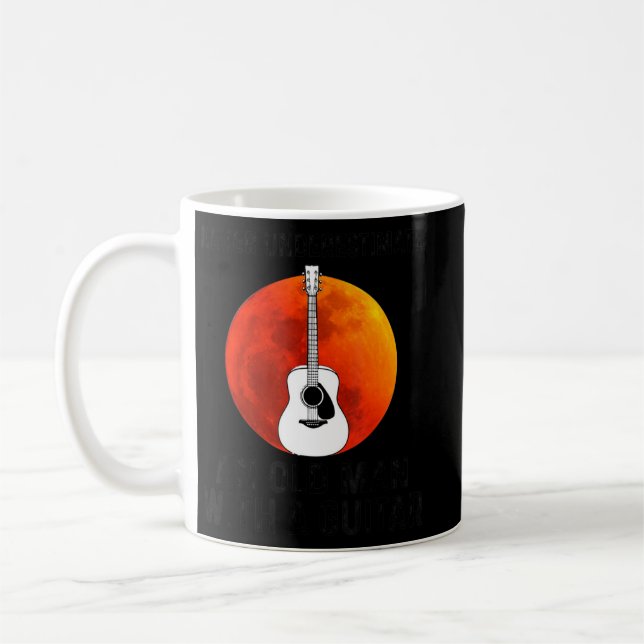 Mens Never Underestimate an Old Man with a Ham Rad Coffee Mug (Left)
