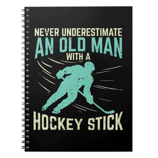 Mens Never Underestimate An Old Man With a Kayak - Notebook (Front)