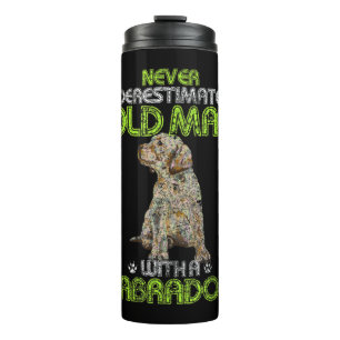 Mens Never Underestimate an old man with a Motorho Thermal Tumbler