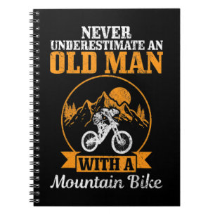 Mens Never Underestimate An Old Man With A Mountai Notebook