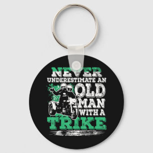 Mens Never Underestimate An Old Man With A Trike C Key Ring