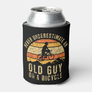 Mens Never Underestimate Funny Cycling Tshirt Are Can Cooler