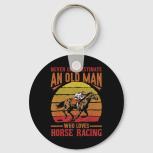 Mens Never Underestimate Old Man With A Billard Cu Key Ring