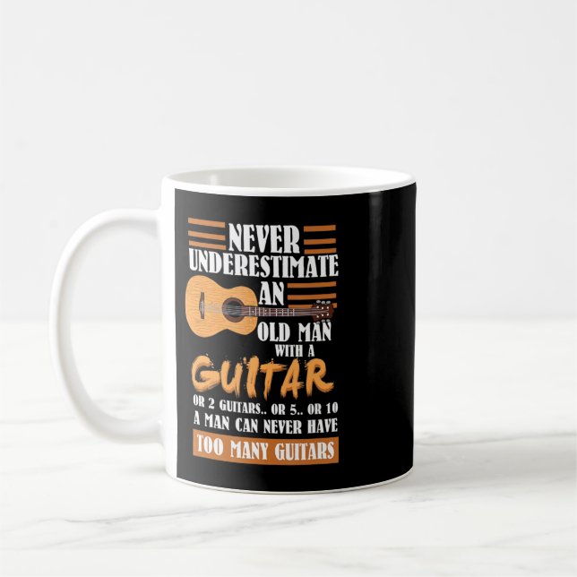 Mens Never Underestimate The Old Guy Disc Golf Gol Coffee Mug (Left)