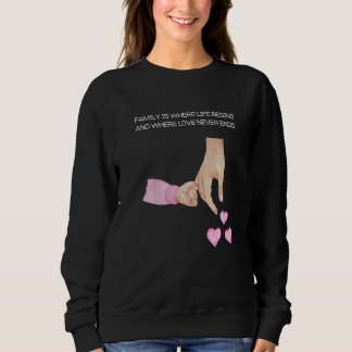 Mens New Dad And Daughter Holding Hands Of A Baby  Sweatshirt