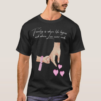 Mens New Dad Of A Girl Holding Hands With A Baby F T-Shirt