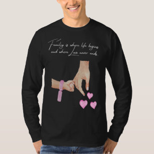Mens New Dad Of A Girl Holding Hands With A Baby F T-Shirt