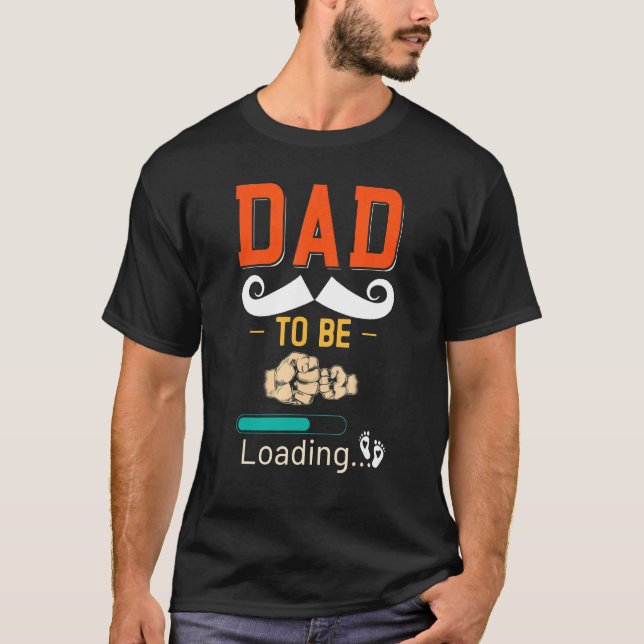 Mens New Dad to Be  Father Soon to Be Dad Pregnant T-Shirt (Front)