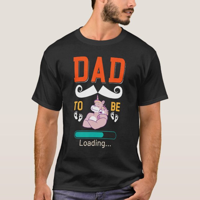 Mens New Dad to Be  Father Soon to Be Dad Pregnant T-Shirt (Front)