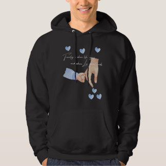 Mens New Father Of A Boy Holding Hands With A Bab Hoodie