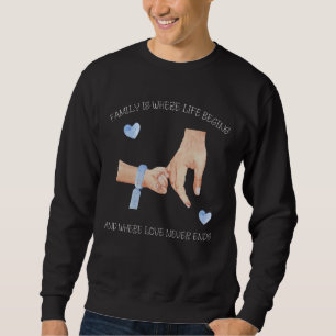 Mens New Father Of A Boy Holding Hands With A Bab Sweatshirt
