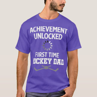 Mens New First Time Dad to Be Plays Hockey Daddy T-Shirt