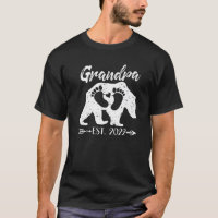 Mens New Grandpa Bear Est 2022 Baby Shower Announc